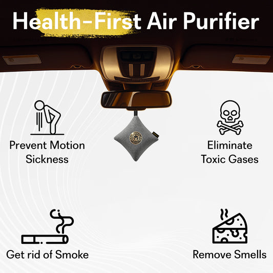 GOODAIR 3.0 Premium Non-electric Car Air Purifier | Elegant Silver