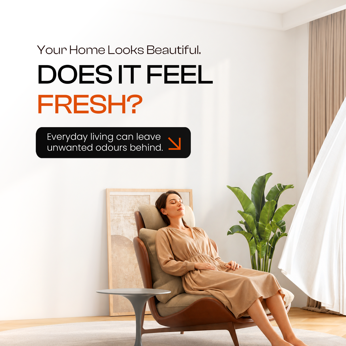 GOODAIR Home Compact | Non-Electric Air Purifier | Phoenix Orange