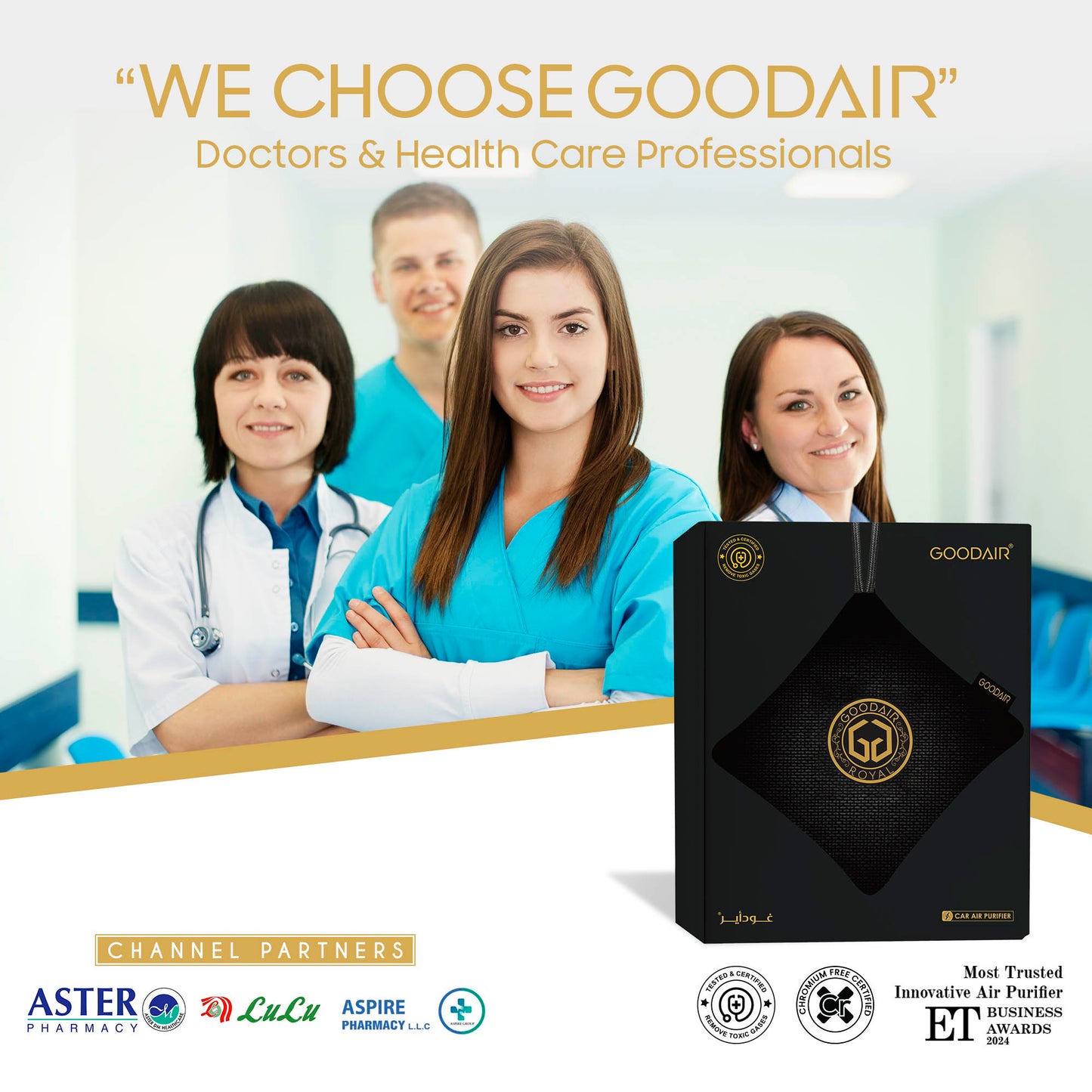 GOODAIR 2.0 Premium Non-electric Car Air Purifier | Super Black | Tested & Certified to Absorb Toxic Gases | Advanced Impregnated Activated Carbon | 24/7 Air Purification