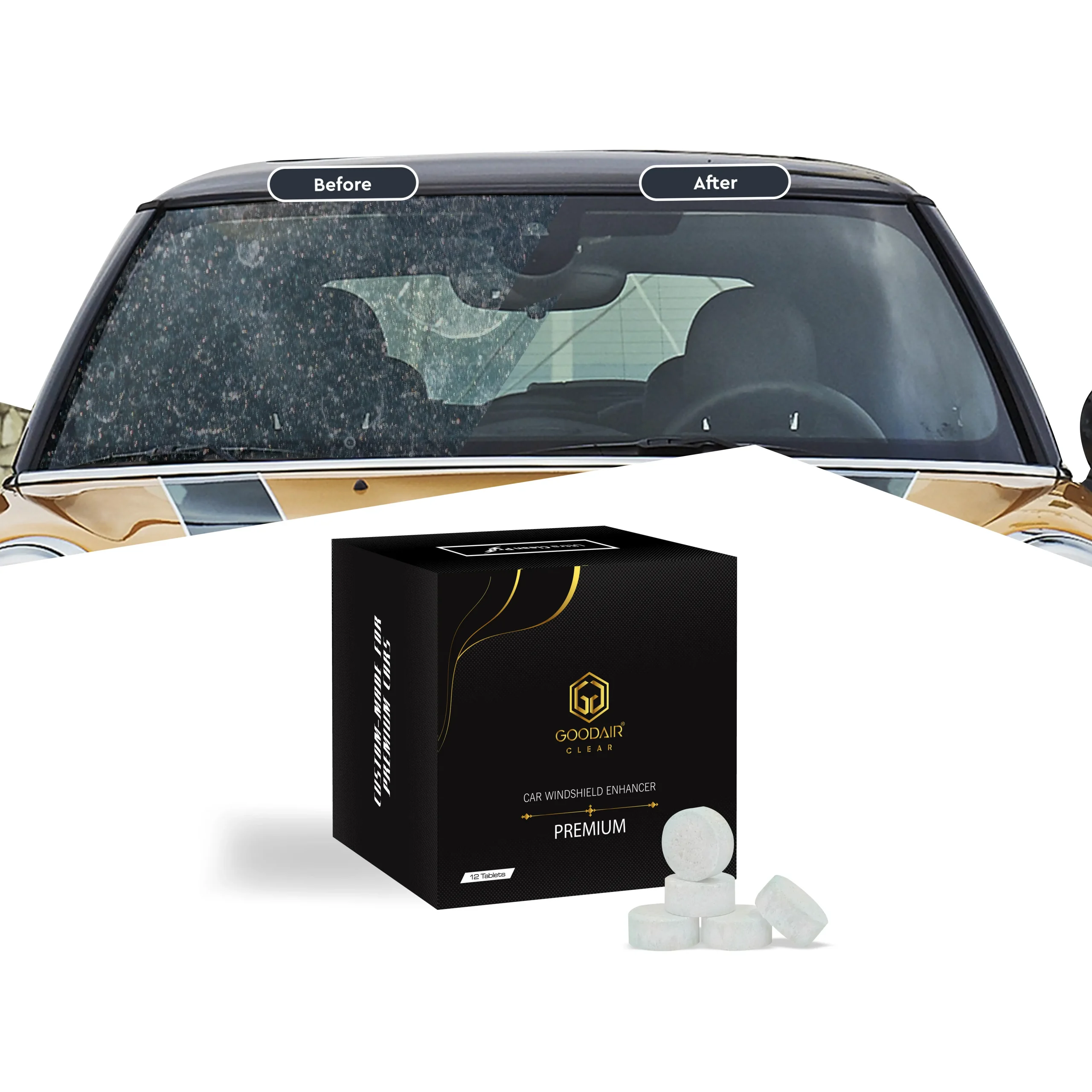 GOODAIR Clear Car Windshield Enhancer, Premium
