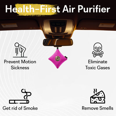 GOODAIR 3.0 Premium Non-electric Car Air Purifier | Stylish Pink
