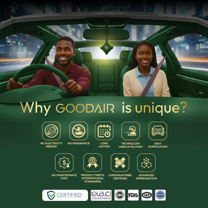 GOODAIR 2.0 Premium Non-electric Car Air Purifier | Forest Green