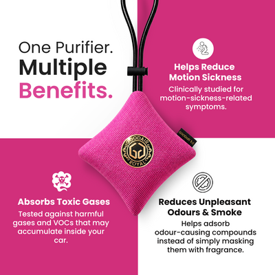 GOODAIR 3.0 Premium Non-electric Car Air Purifier | Stylish Pink