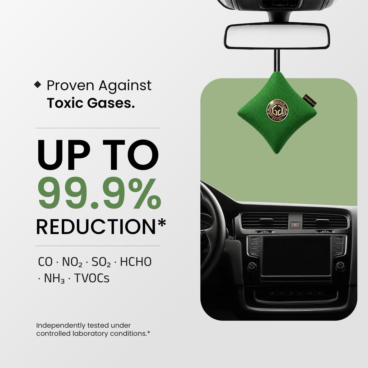 GOODAIR 3.0 Premium Non-electric Car Air Purifier | Forest Green