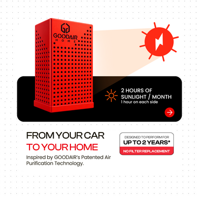 GOODAIR Home Compact | Non-Electric Air Purifier | Scarlet Red