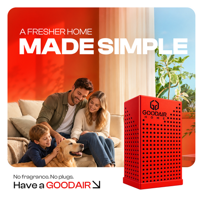 GOODAIR Home Compact | Non-Electric Air Purifier | Scarlet Red