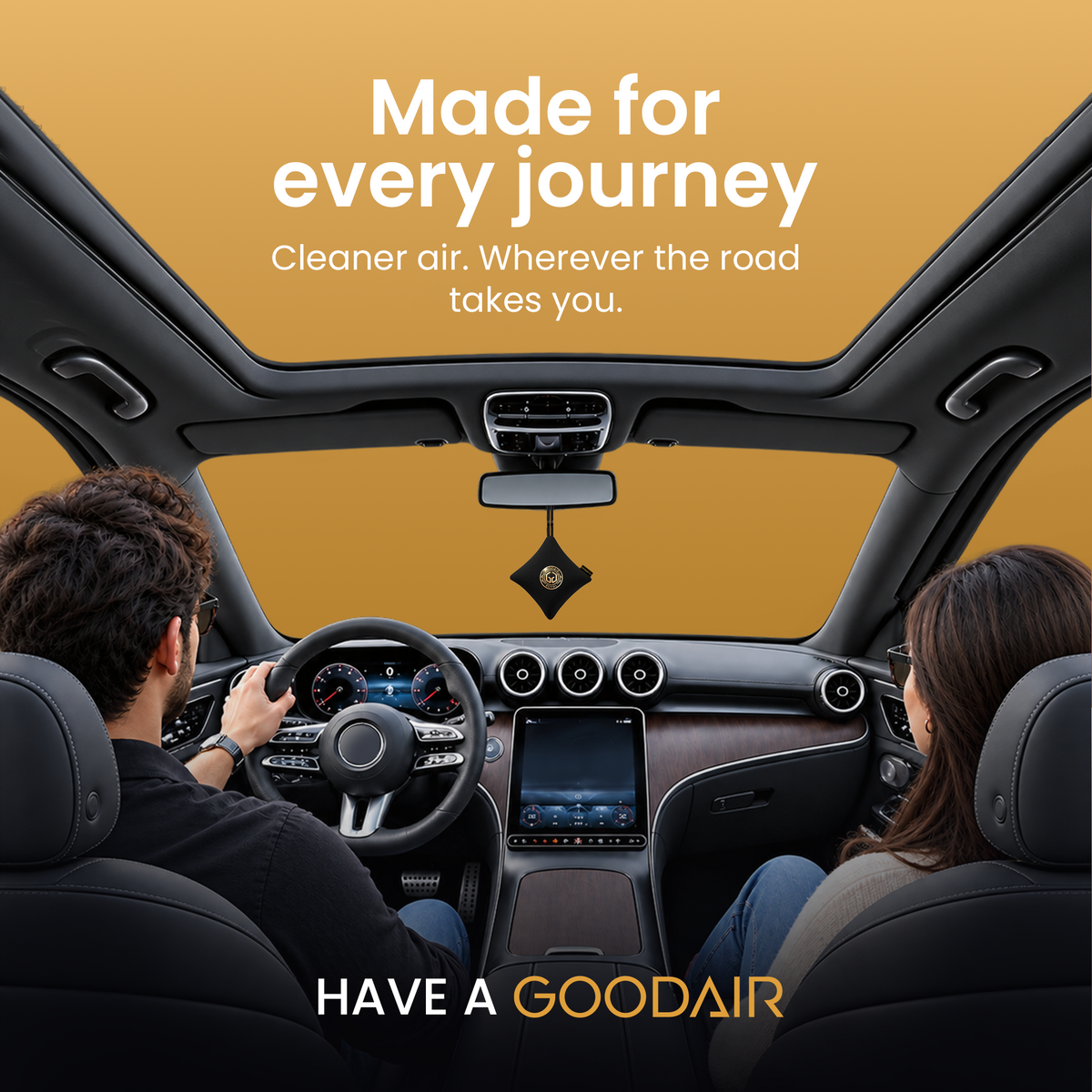 GOODAIR 3.0 Premium Non-electric Car Air Purifier | Super Black