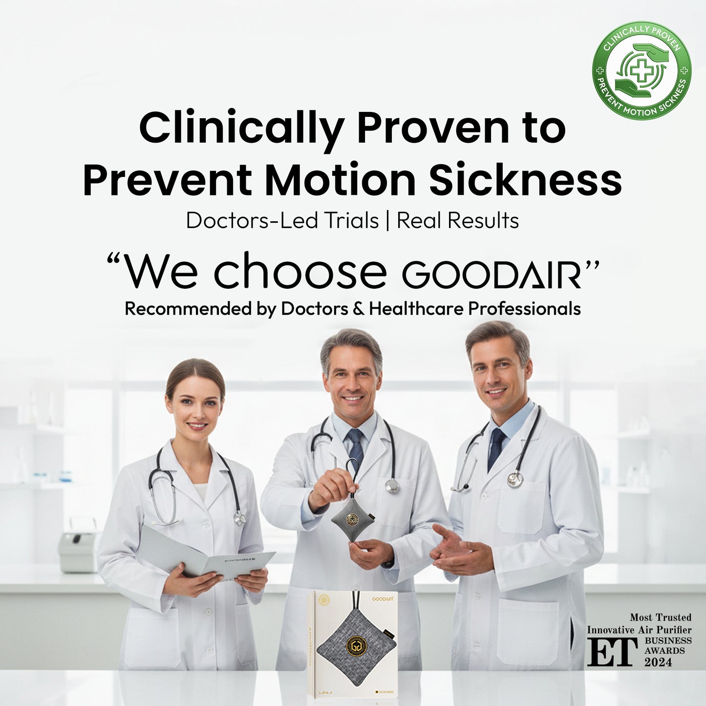 GOODAIR 2.0 Premium Non-electric Car Air Purifier | Elegant Silver
