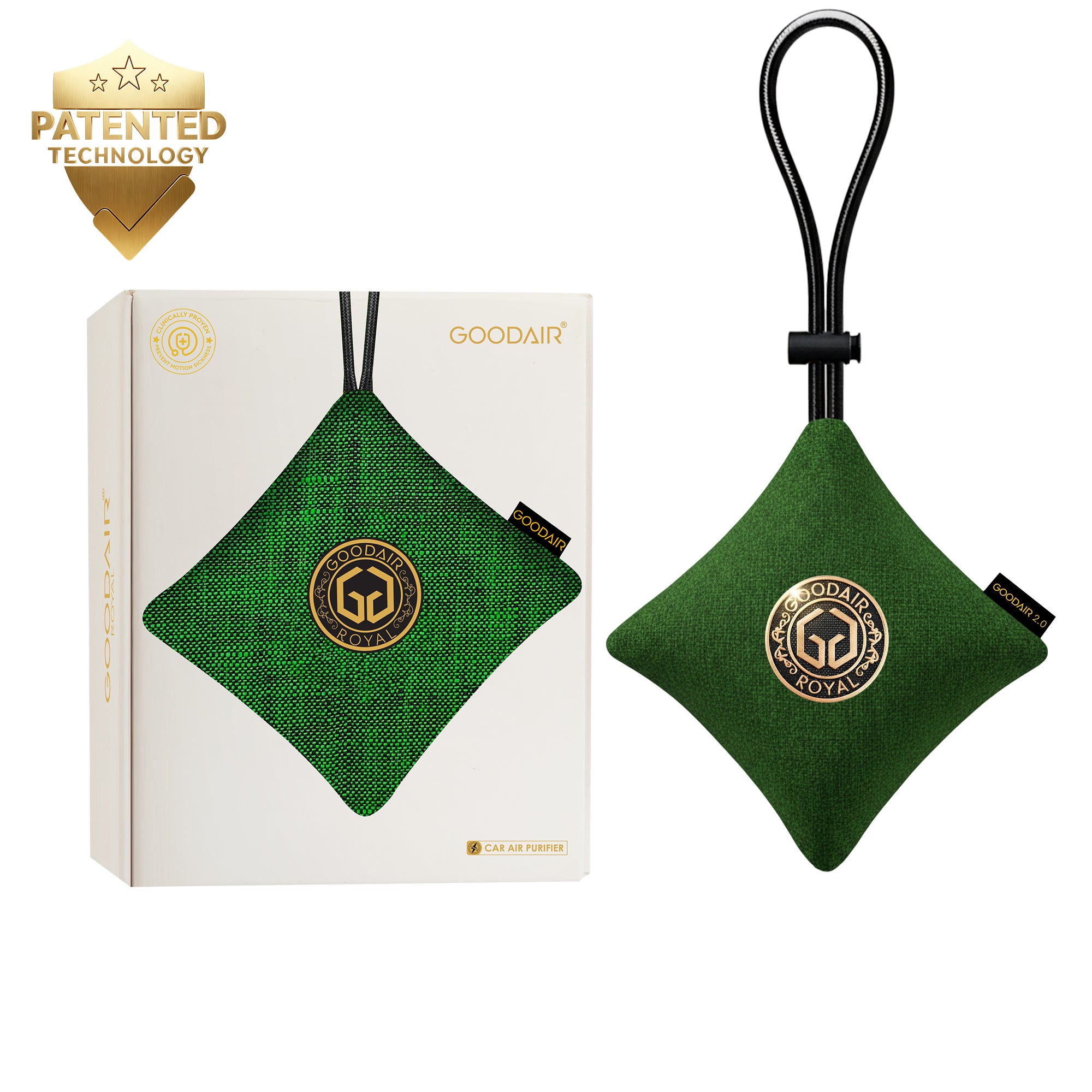 GOODAIR 2.0 Premium Non-electric Car Air Purifier | Forest Green