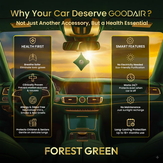 GOODAIR 2.0 Premium Non-electric Car Air Purifier | Forest Green