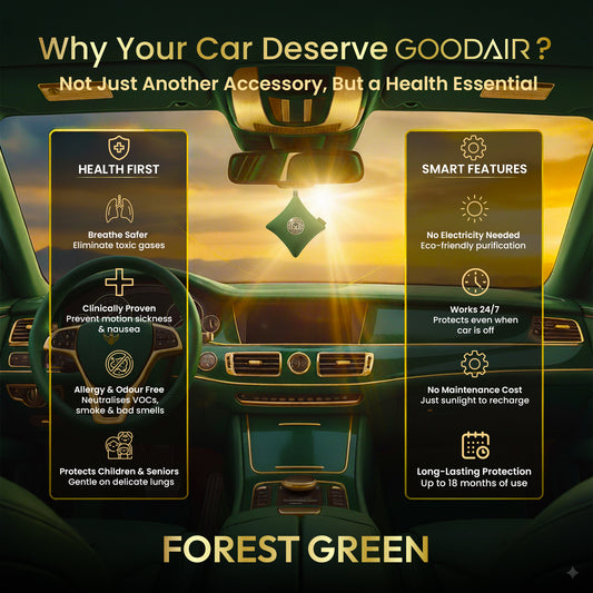 GOODAIR 2.0 Premium Non-electric Car Air Purifier | Forest Green