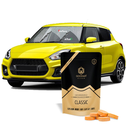 GOODAIR Clear Car Windshield Enhancer | Classic | 12 Tablets for Long-Lasting Crystal Visibility