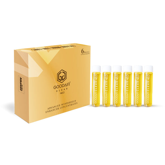 GOODAIR Clear Neo | Advanced Windshield Enhancer Concentrates for Cars | 6 Refills | No harmful Chemicals & Chlorine Bleach | Minimal Foam