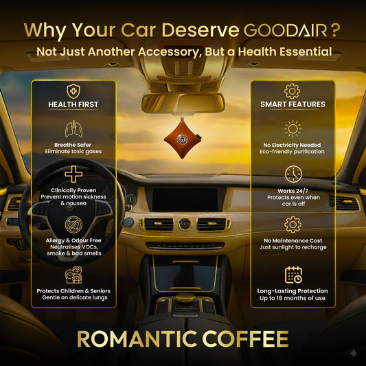 GOODAIR 2.0 Premium Non-electric Car Air Purifier | Romantic Coffee
