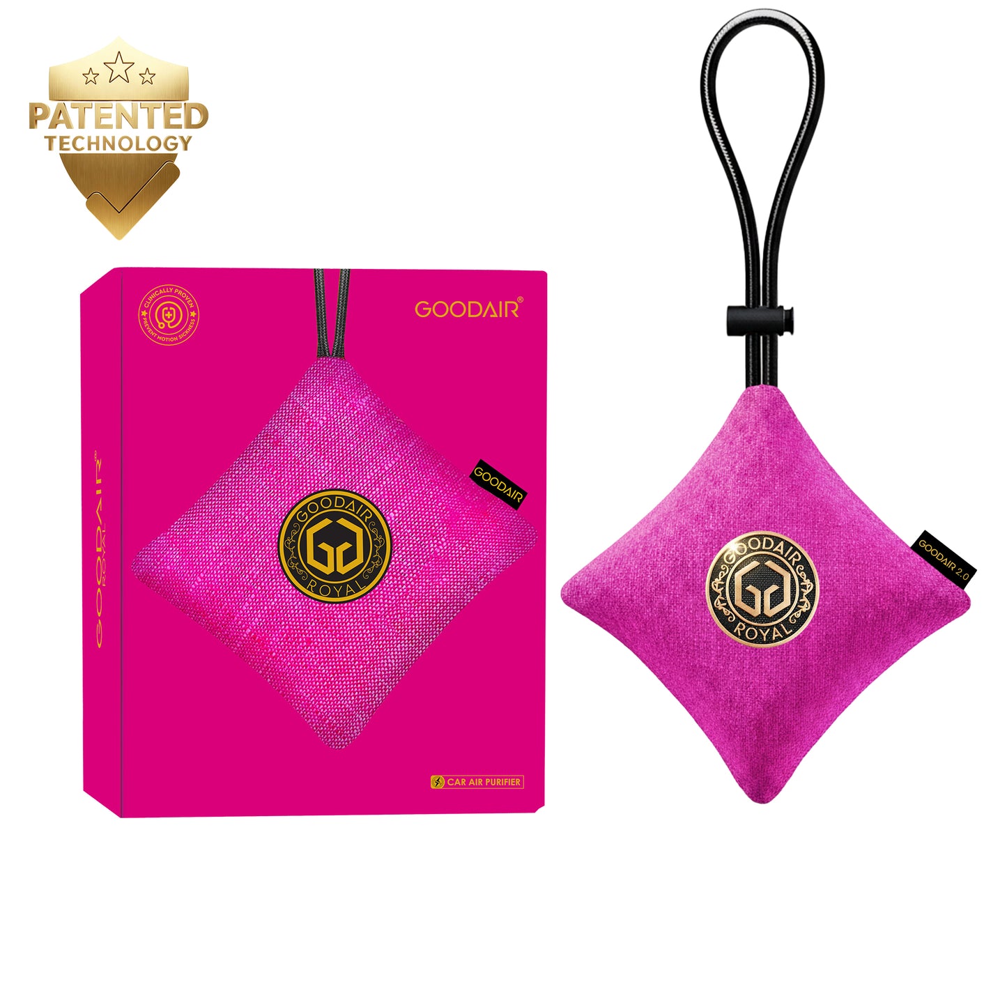 GOODAIR 2.0 Premium Non-electric Car Air Purifier | Stylish Pink