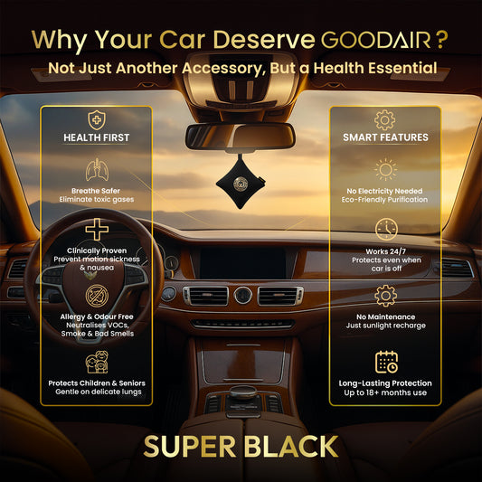 GOODAIR 2.0 Premium Non-electric Car Air Purifier | Super Black