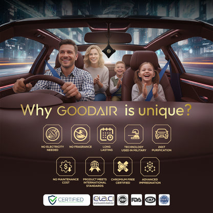 GOODAIR 2.0 Premium Non-electric Car Air Purifier | Super Black